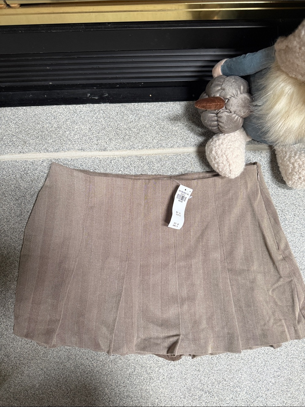 Abercrombie & Fitch Taupe Pleated Mini Skort